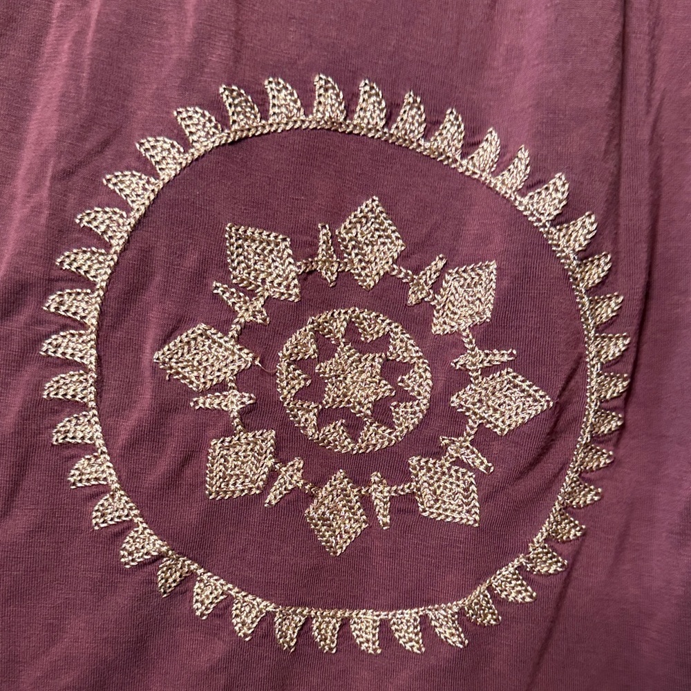 POL Plum Embroidered Boho Mini Dress - Picture 4 of 10